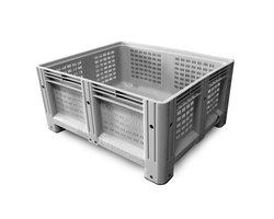 Palletbox 1200x1000x580 mm -geperforeerd 4 poten - 410 l
