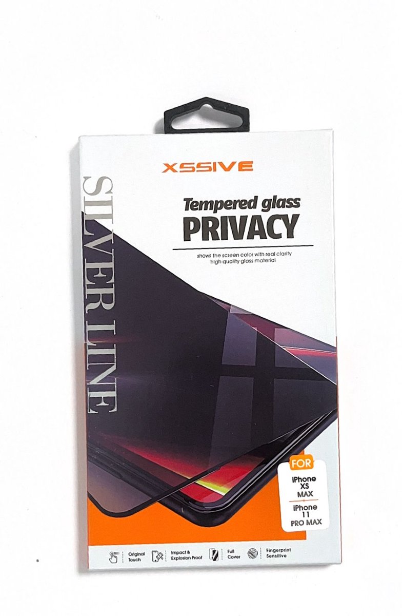 xssive tempered glass privacy voor iphone XS MAX en 11 PRO MAX