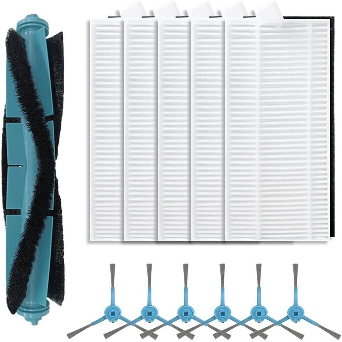 Accessoireset voor Robotstofzuiger - geschikt voor Cecotec Conga 8290 Immortal - 7490 Immortal - Onderdelenkit - Vervangende onderdelen - Stofzuiger Onderdelen - Huishoudelijke Schoonmaak Veegmachine Filters - 12 Stuks
