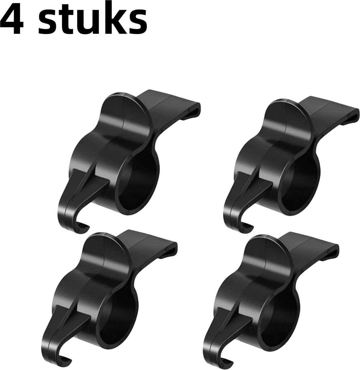 Image of 4-delige multifunctionele auto-opbergrek - Autohaak - Autostoel Kofferbak Hengel Paraplu Handdoekhouder - Zwart