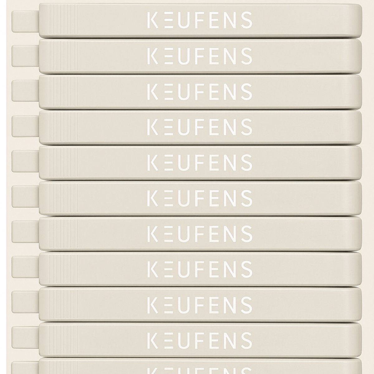 Keufens Vershoudclips 10 stuks beige - Vaatwasser en vriezer bestendig - Afsluitclips - Vershoud knijpers - Zaksluiter - Kunststof