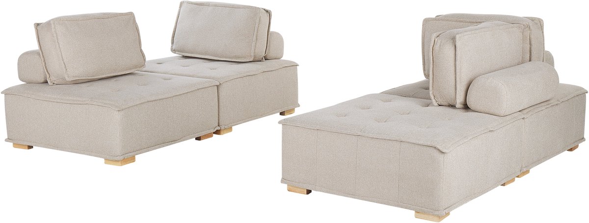 TIBRO - Modulaire sofa - Lichtbeige - Polyester