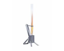 P01 Quality Heating - HeatRocket - Pellethaard - Zilver - 5 KW - Terrasverwarmer - Terrasheater - Duurzaam & Stijlvol