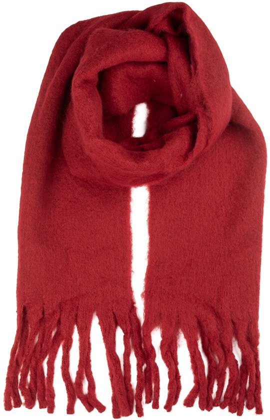 Écharpe d'hiver Clayre & Eef Femme 40x190 cm Textile Rouge