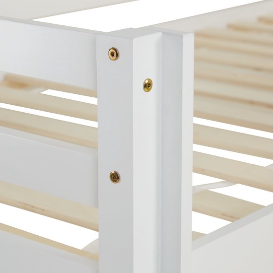 Lit mezzanine Homestyle4u - 90x200 cm - pêche - avec toboggan
