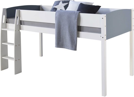 Lit mezzanine Homestyle4u - 90x200 cm - Wit