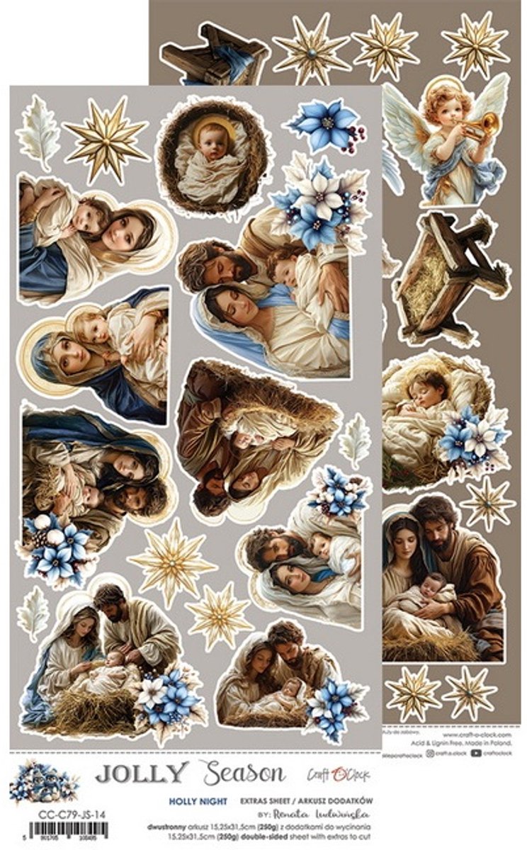 Craft O Clock Extras Sheet Holly Night Jolly Season (2 vel)