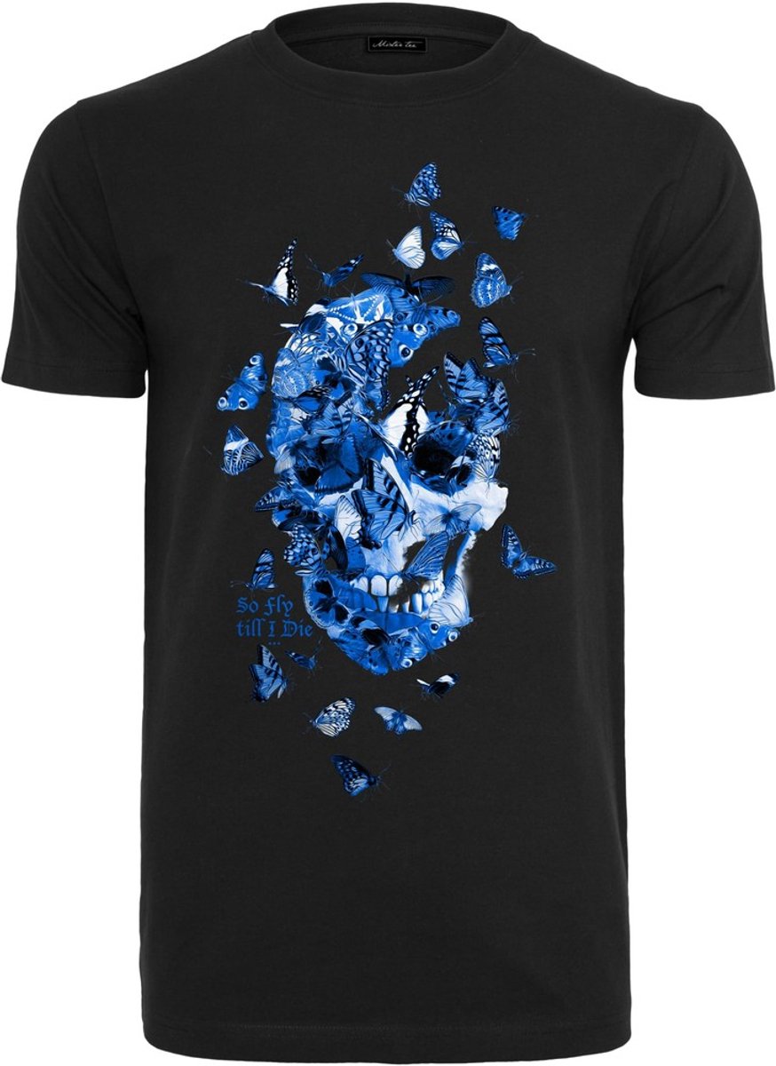 Mister Tee Butterfly Skull Heren T-shirt 4XL Zwart