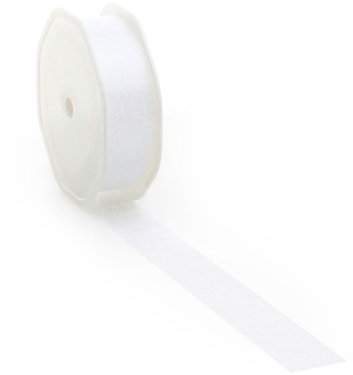 Wit voile lint – 25 mm × 25 m – voile