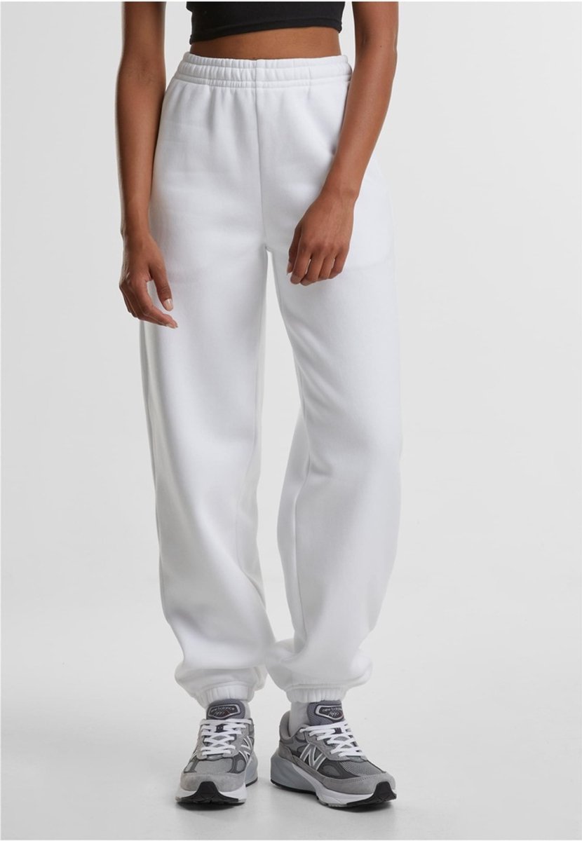 Urban Classics Fluffy Dames joggingbroek L Wit