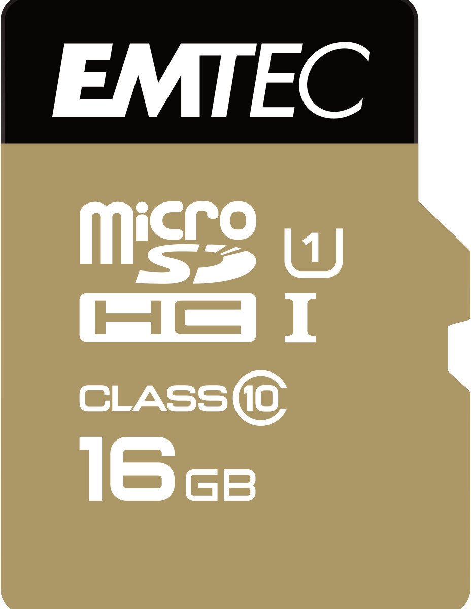 16 GB Class 10 microSDHC geheugenkaart met SD Adapter