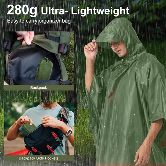 zingking Lot de 5 poncho de pluie jetable pour hoe et fee