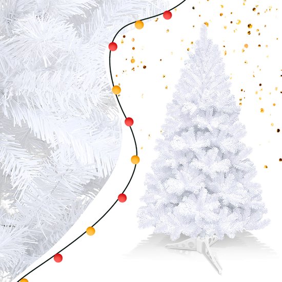 Halve kunstkerstboom met metalen standaard, ruimtebesparende kerstboom voor huisdecoratie (150 cm