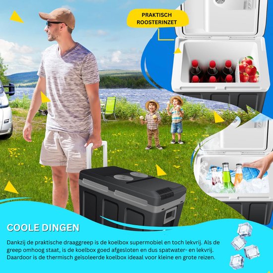 CLVP® Koelbox - Elektrische Koelbox 12 en 230 Volt - Koeltas Auto - Zwart van CLVP® — afbeelding 3