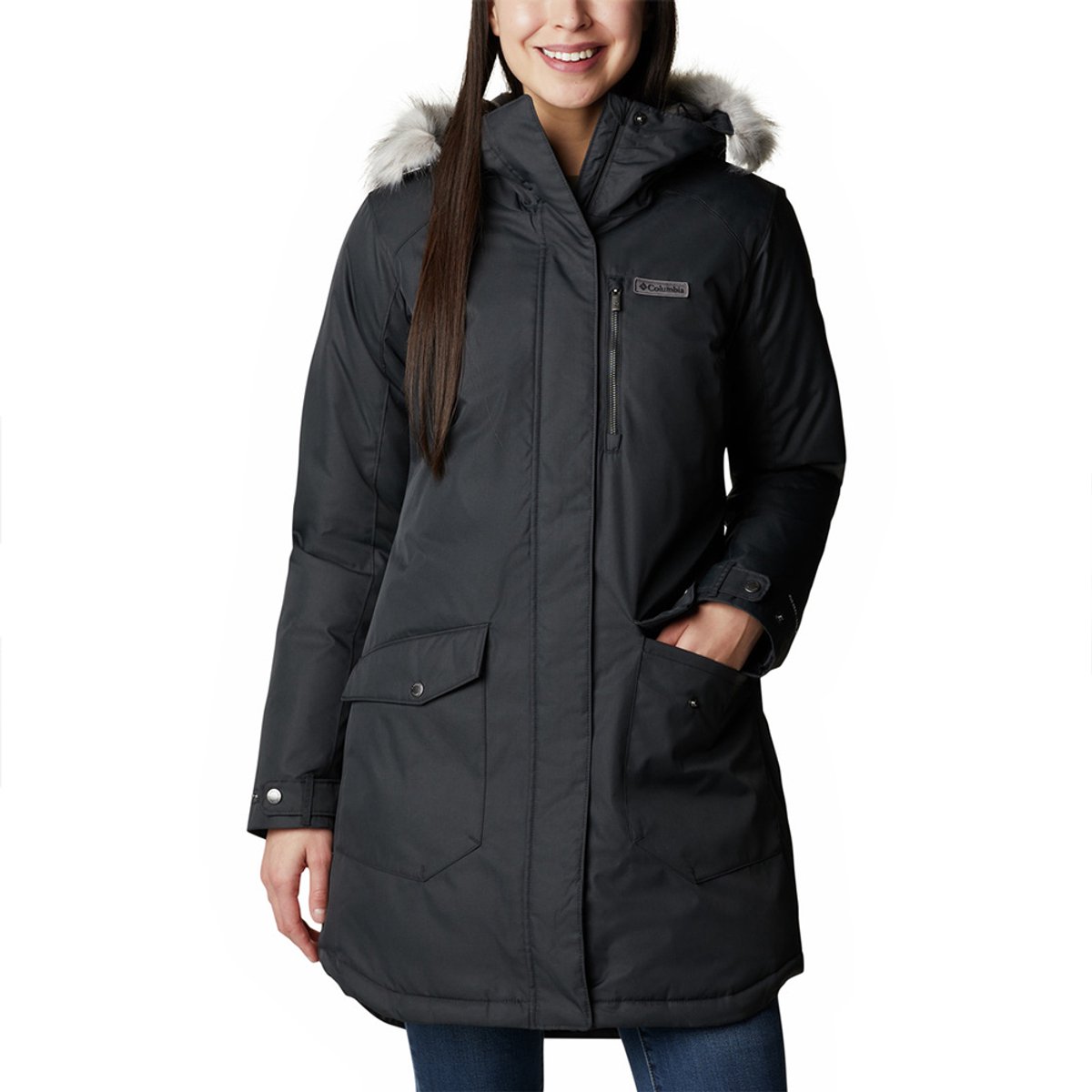 Columbia Suttle Mountain™ Long Insulated Jacket W Zwart