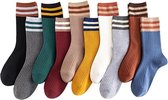 Sokken - 10 Paar sokken - Voordeelbundel dames sokken Maat 36/40 - Sokken Dames - comfortabele mode gestreepte atletische sokken - kousen - Dames Sokken Effen Kleur - Lange sokken - herfst Sokken - zacht, absorberend, ademend - Voor herfst en lente