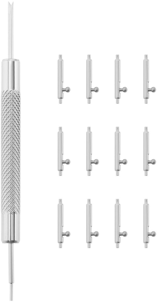 Quick Release Veerpennen 10 mm Roestvrij Staal - 12 Stuks, Diameter 1,5 mm, Geschikt voor Fitbit Inspire