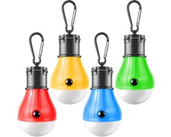 Campinglamp - 4delige - Camping - Creatief Verstelbaar LED Tentlamp - Draagbaar Kampeerlamp - Camplamp - Tent Verlichting - Lampjes - IPX4 Waterdicht - Fel - Battery Operated Emergency - 4 Lighting Modes - voor Outdoor /vissen /Reizen /kamperen