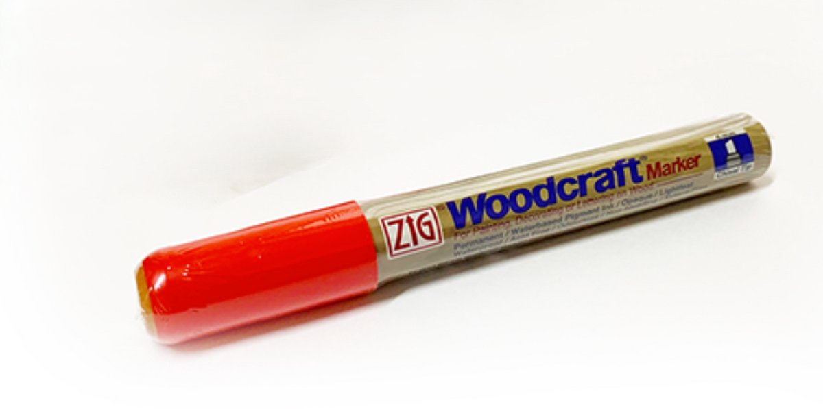 Kuretake - Zig Woodcraft marker - Crimson rood - 6mm