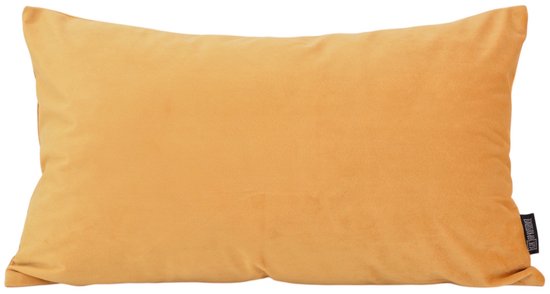 Velvet Oranje / Goud Long Kussenhoes | Fluweel - Polyester | 30 x 50 cm