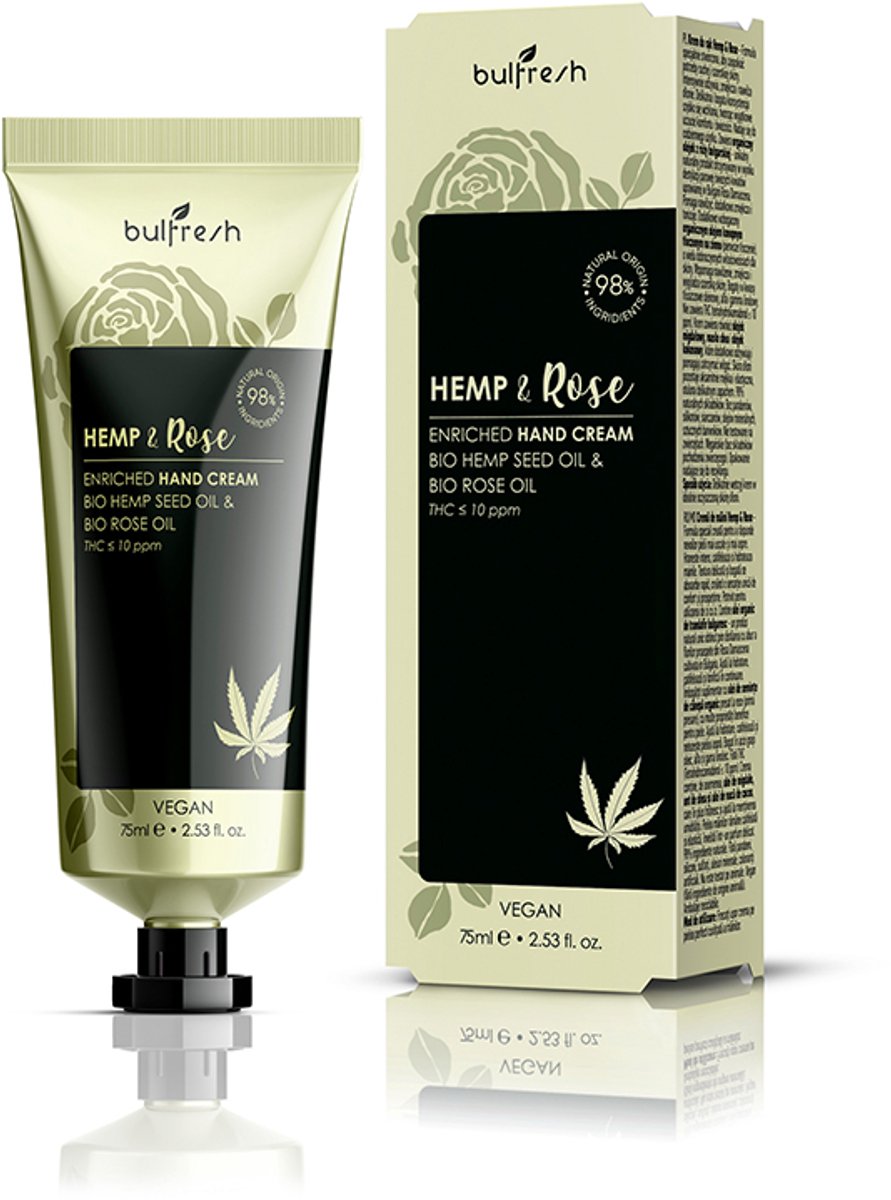 Bulfresh - Hand creme hennep en roos 75 ml