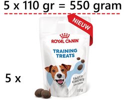 ROYAL CANIN trainingssnack - training treats - 110 gr voor honden LOW CALORIE - smakelijk *** 5 X**** = 550 gram ---DHA + vit C & E