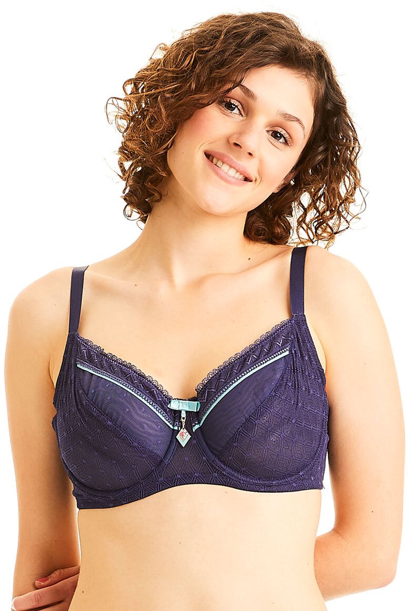 Pomm'Poire Dames bh met groot steun Pomm'Poire Reveil Blauw