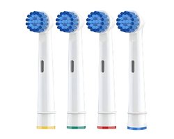 Opzetborstels Sensitive Clean passend op Oral-B 4 stuks Zacht Blauw