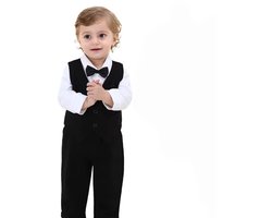 Baby Jongens Maatpak - Bruiloft - Pak - Gilet -Smoking - Pakje