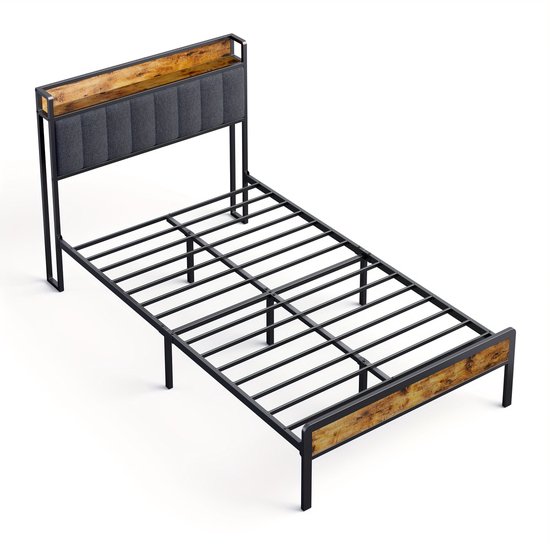 Bealife 120x200 cm Gestoffeerd Tweepersoonsbed met Metalen