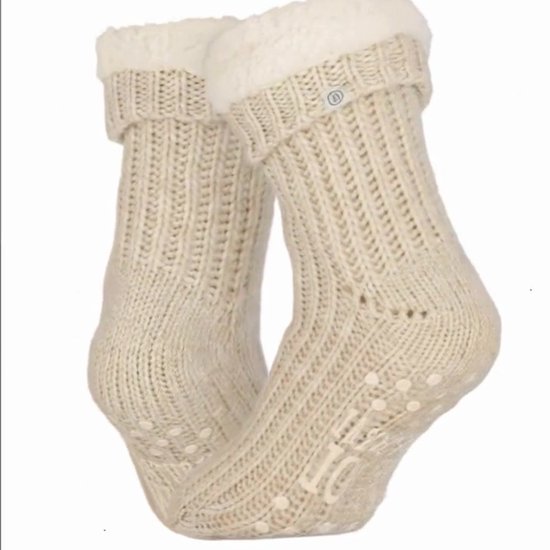 Morethansocks - Wollen huissokken - Unisex - Maat 35 t/m 46 - Antislip - Huissokken heren - Huissokken dames - Slofsokken - huissokken met antislip