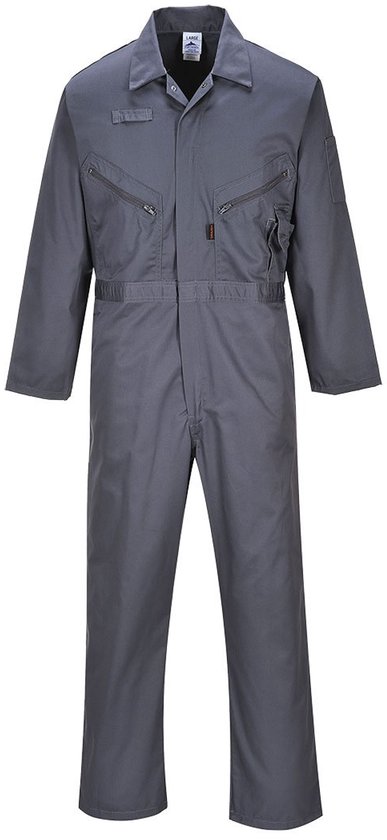 Foto: Portwest liverpool rits overall c813 grafiet grijs xl