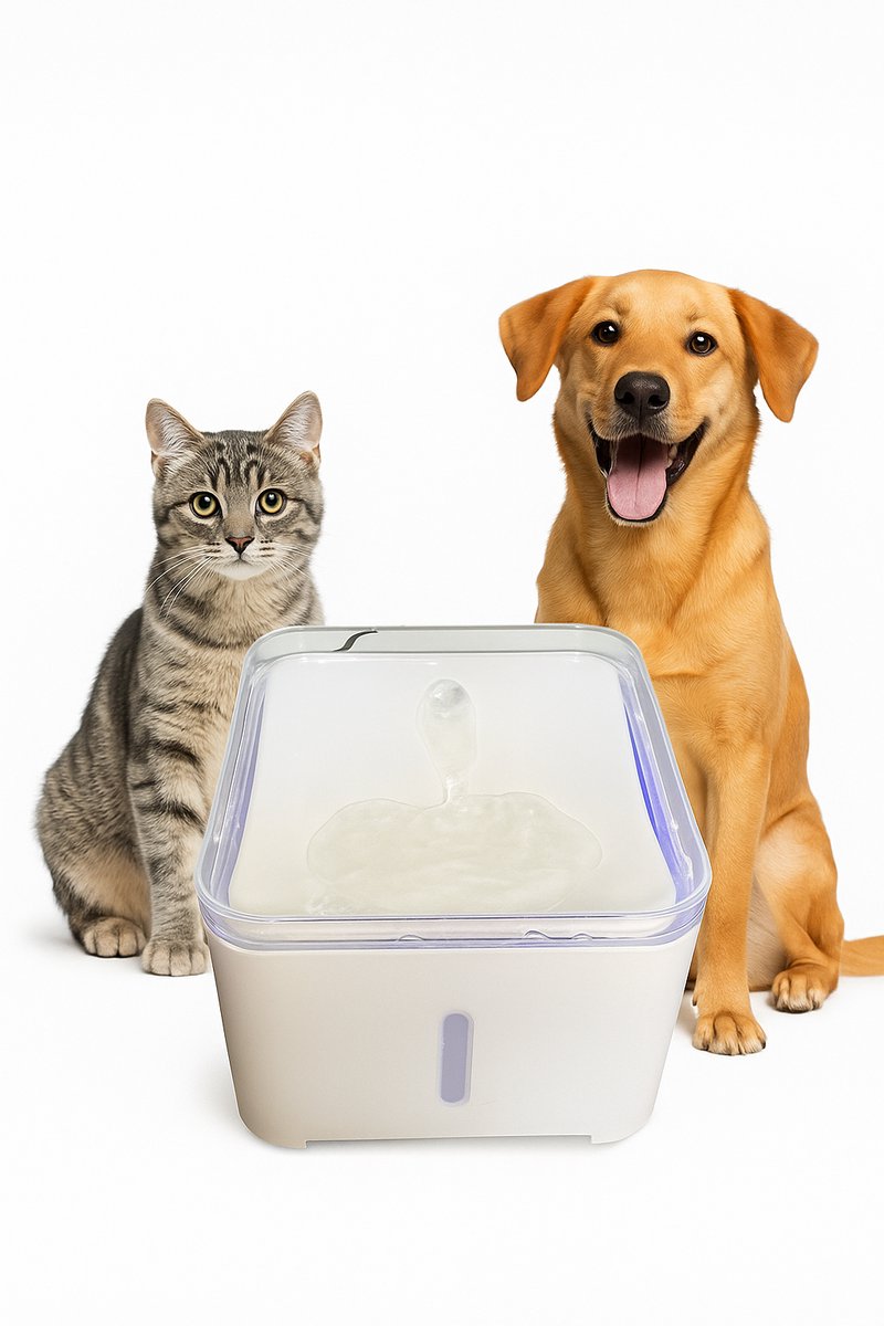 Automatische Drinkfontein voor Hond en Kat – 2L Waterdispenser – Stil – Met LED-Licht – Automatische Waterpomp