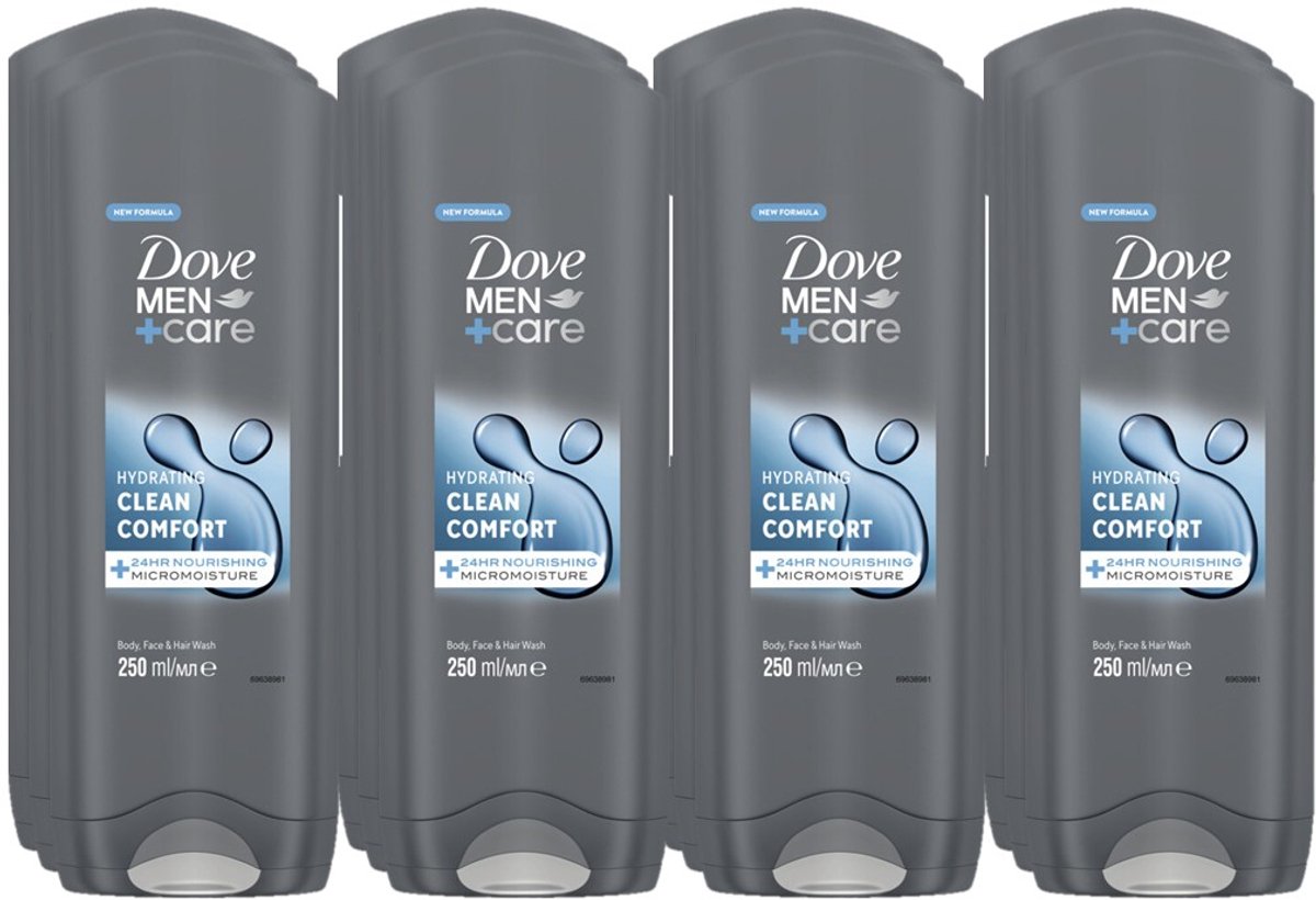 Dove Douchegel - Clean Comfort - Voordeelverpakking 12 x 250 ml