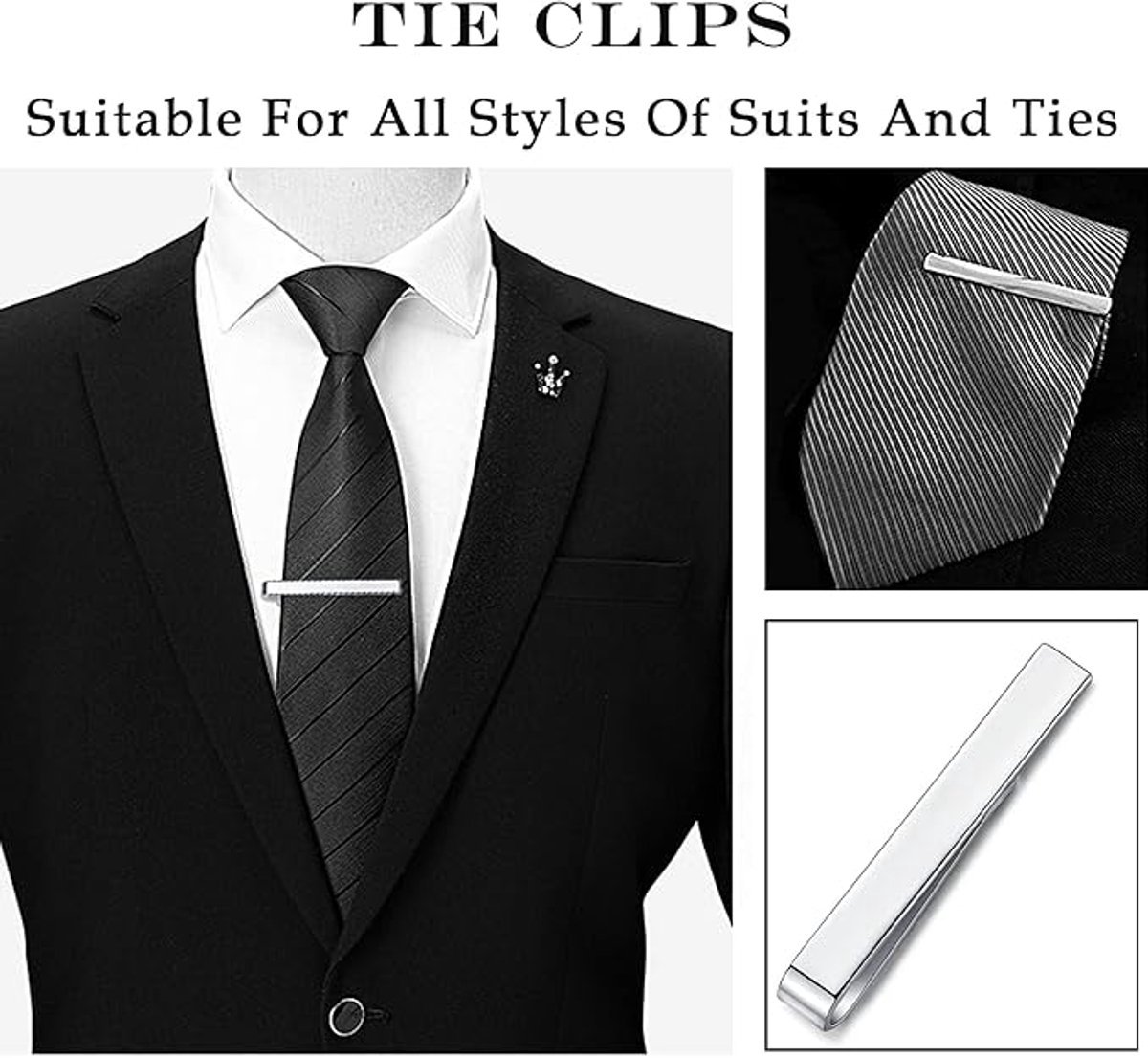 GALPADA 2 Stuks Stropdas Clips Mannen Accessoires Manchetknopen Voor Heren Dasspelden Voor Heren Clip Stropdassen Voor Mannen Sieraden Gouden Dasspeld Shirt Koper Kleding Pak Mens