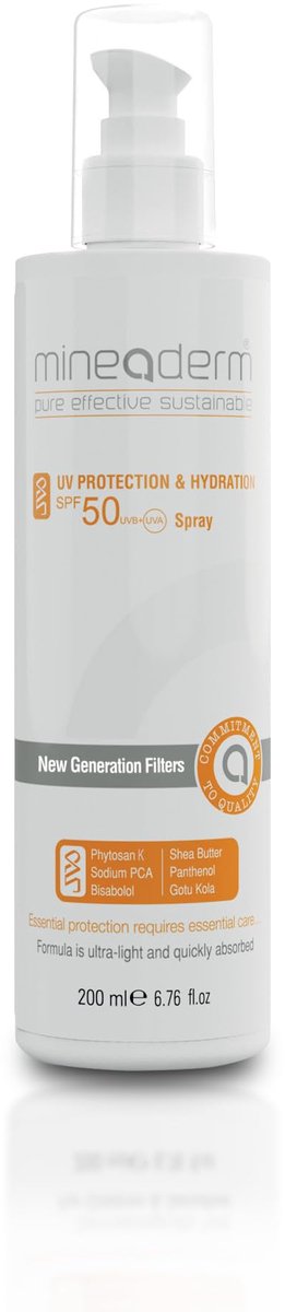 MINEADERM UV PROTECTION & HYDRATION SPRAY SPF 50+