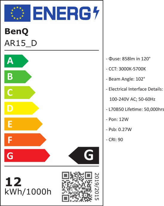 BenQ - e-Reading Lamp - LED - 3000K-5700K - Dimbaar - Leeslampje voor Boek - Zilverwit - 18W van BenQ — afbeelding 2