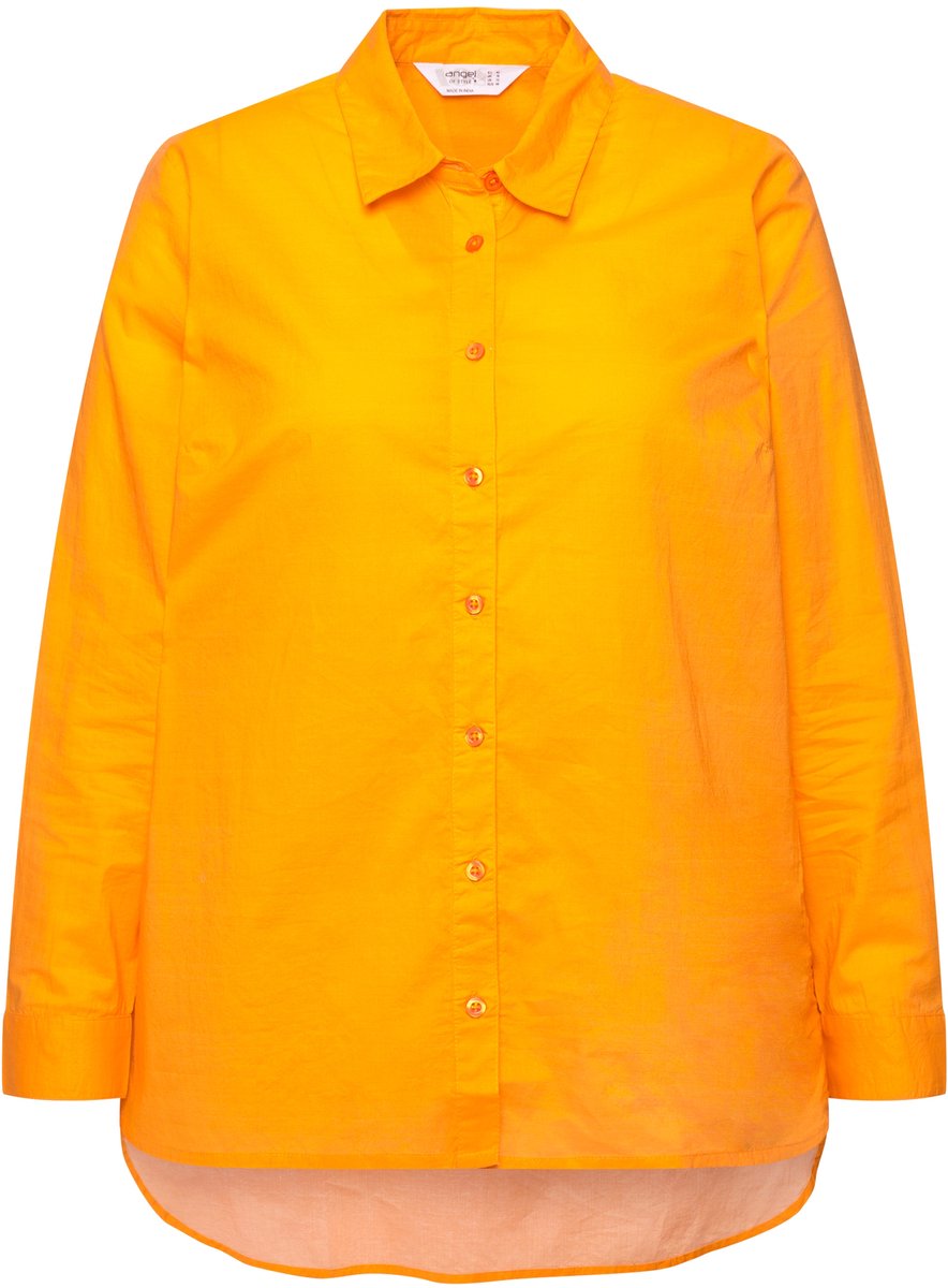 Angel of Style - Dames - Blouse oversized statementprint op de achterkant - Oranje - Maat 50