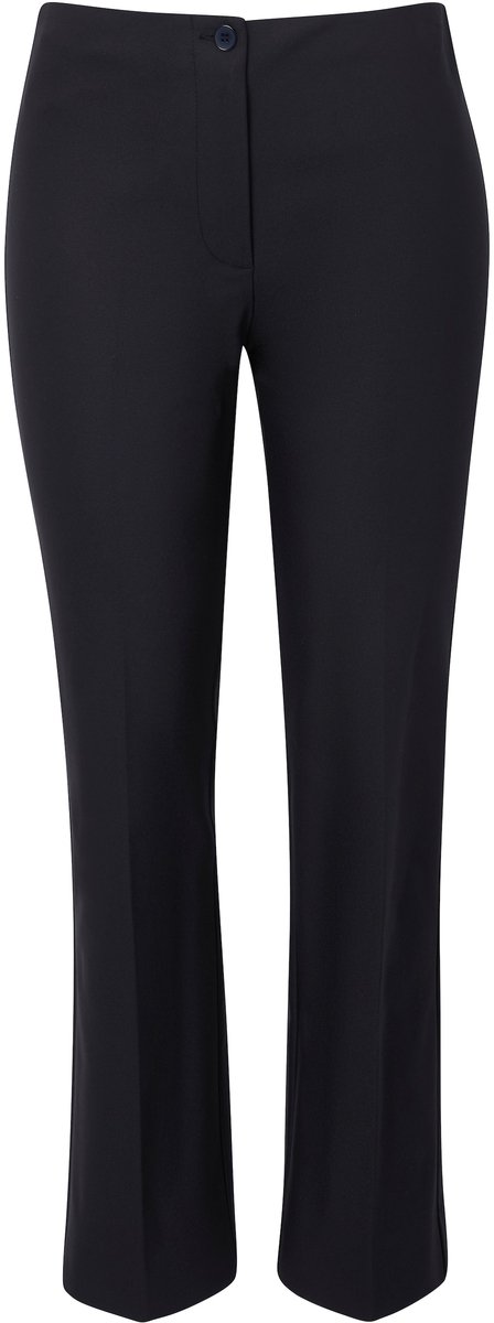 Ulla Popken - Dames - Broek Rose rechte pijpen comfortabele tailleband stretch - Zwart - Maat 60