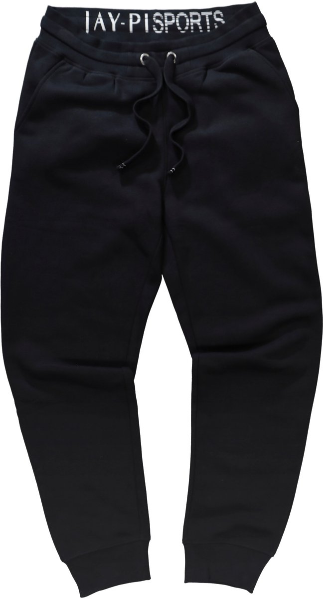 JAY-PI - Heren - Sweatpants met tunnelkoord moderne pasvorm - Zwart - Maat 4XL