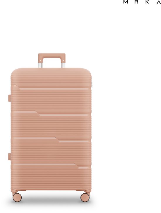 MRKA® Milano - Valise Medium (M) - Valise en polypropylène - Rose - Serrure TSA - Légère - Roues 360° - 60 x 42 x 25 cm - 60 L