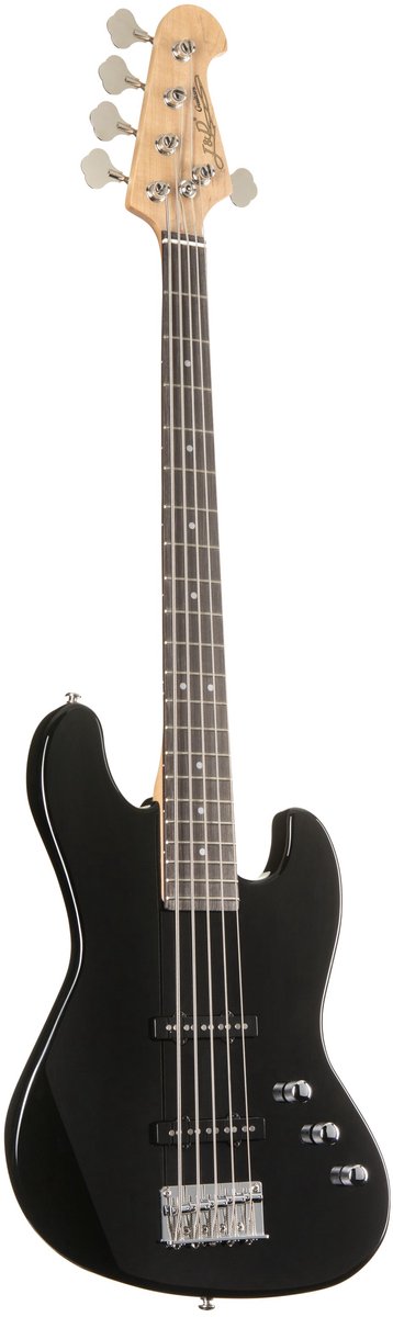 J & D JB/5 5-String Bass Black - Elektrische basgitaar