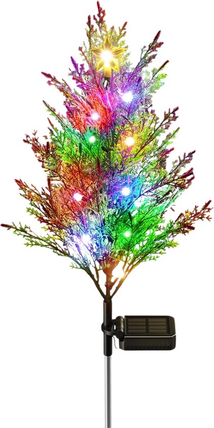 Houten verlichte kerstboom Icelandia (batterij) Warm wit - Kerstdecoratie voor de woning
