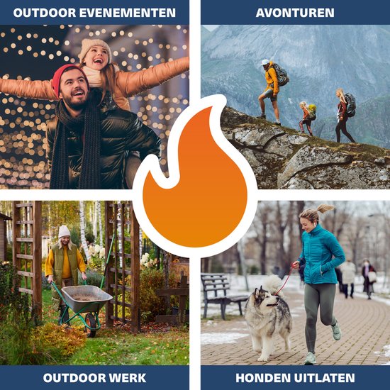 Bramble – 80 Handwarmers, Zak & Handschoen Warmers voor Fietsen, Wandelen, Voetbal Toeschouwers - 8 uur warmte
