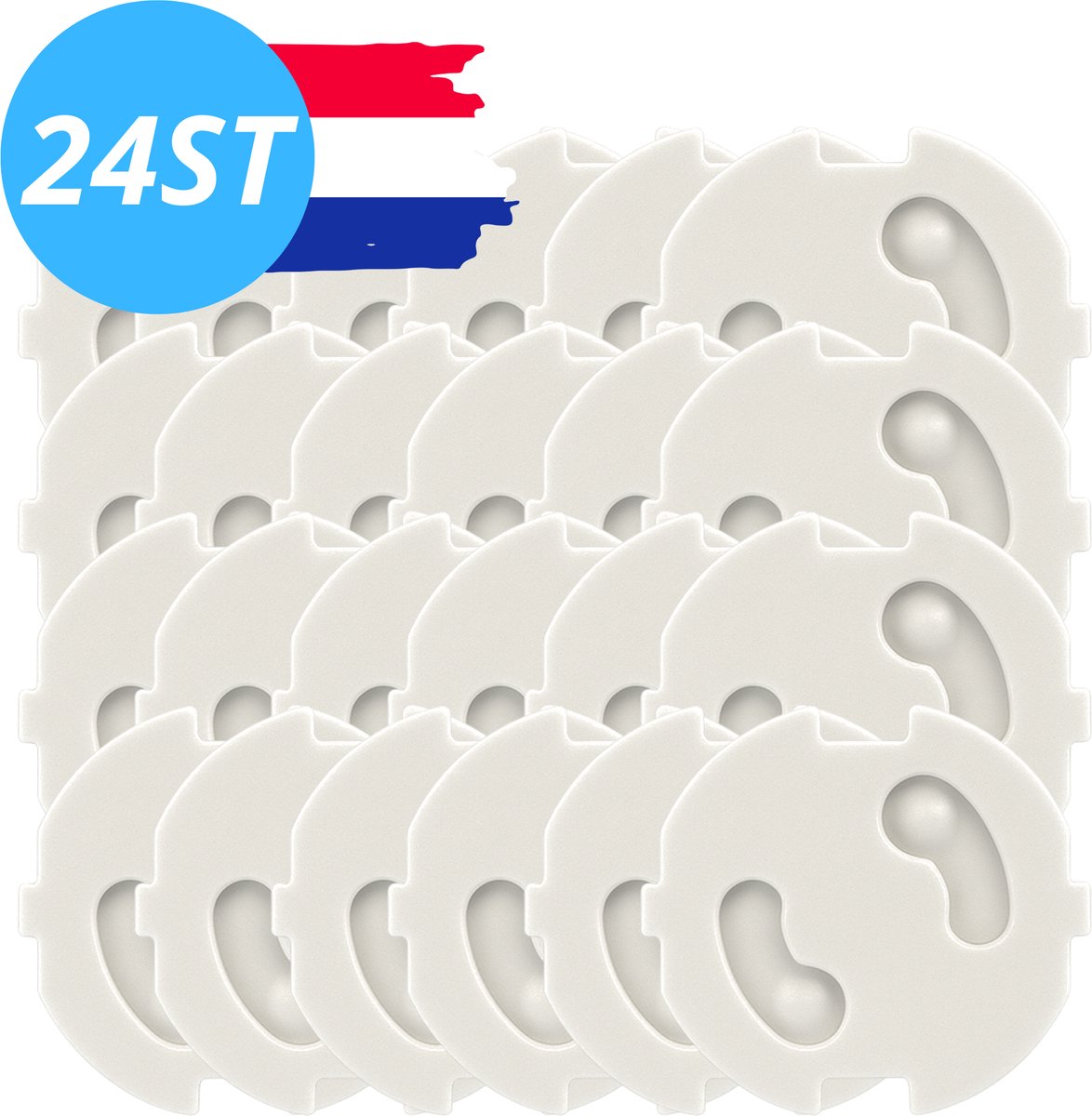 Monii Stopcontactbeveiliging – 24 Stuks – Baby- & Kinderbeveiliging – Nederlandse Stopcontacten – Stopcontactbeschermers