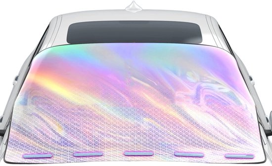Zonnescherm voor de voorruit van de auto -Anti-Vries deken Auto- Reflecterend opvouwbaar zonnescherm - 145x110cm - Zonnescherm voor de voorruit - Bescherming tegen UV en stof - Houdt uw voertuig koel - Inclusief vijf magneten - Verdikt met laser