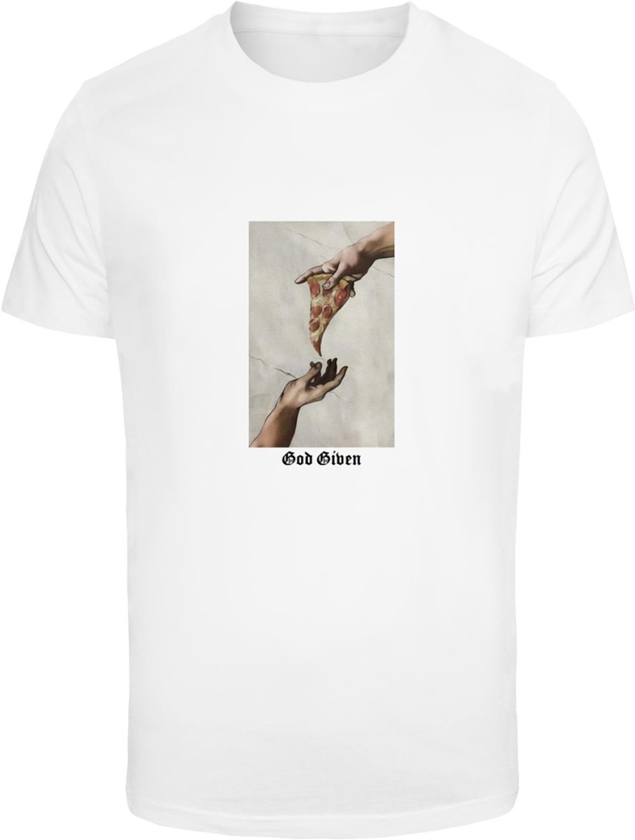 Mister Tee God Given Pizza Heren Tshirt XL Wit