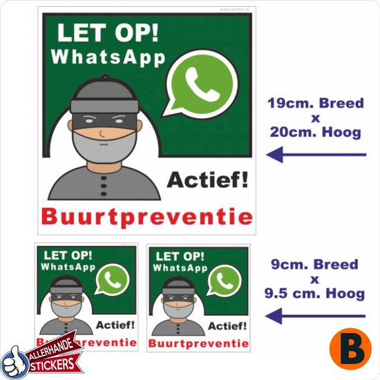 WhatsApp Buurtpreventie stickers set 3 stickers model B