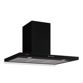 Klarstein Limelight Afzuigkap - 90 Cm Breed - Wandmontage - 600 M³/H - Roestvrij Staal - Zwart
