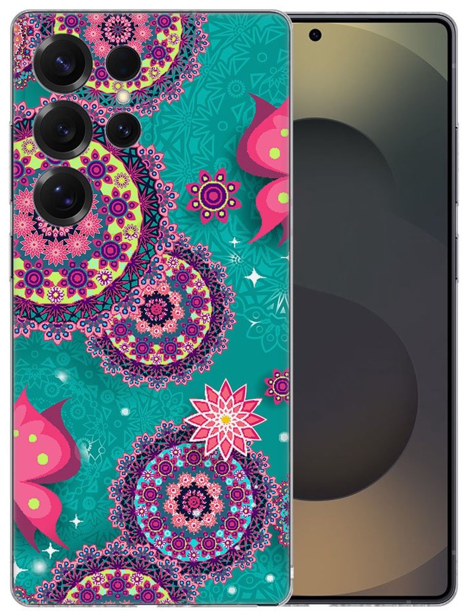 TPU Hoesje Samsung Galaxy S25 Ultra - Cirkels en Vlinders Backcover
